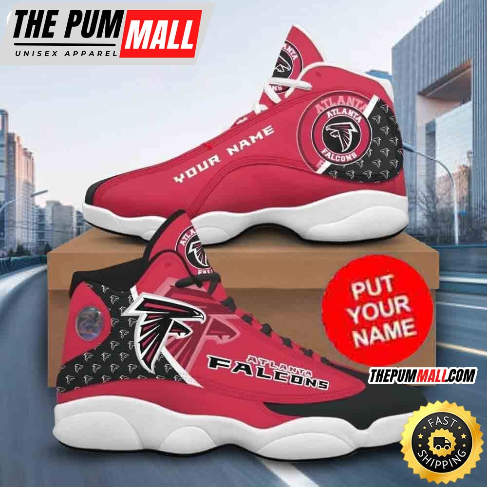 Custom Name NFL Atlanta Falcons Air Jd 13 Shoes Printed Logo JD 13
