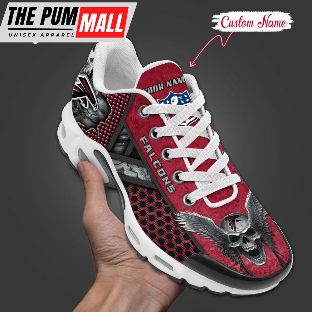 Custom Name NFL Atlanta Falcons Skull Air Max Plus Shoes