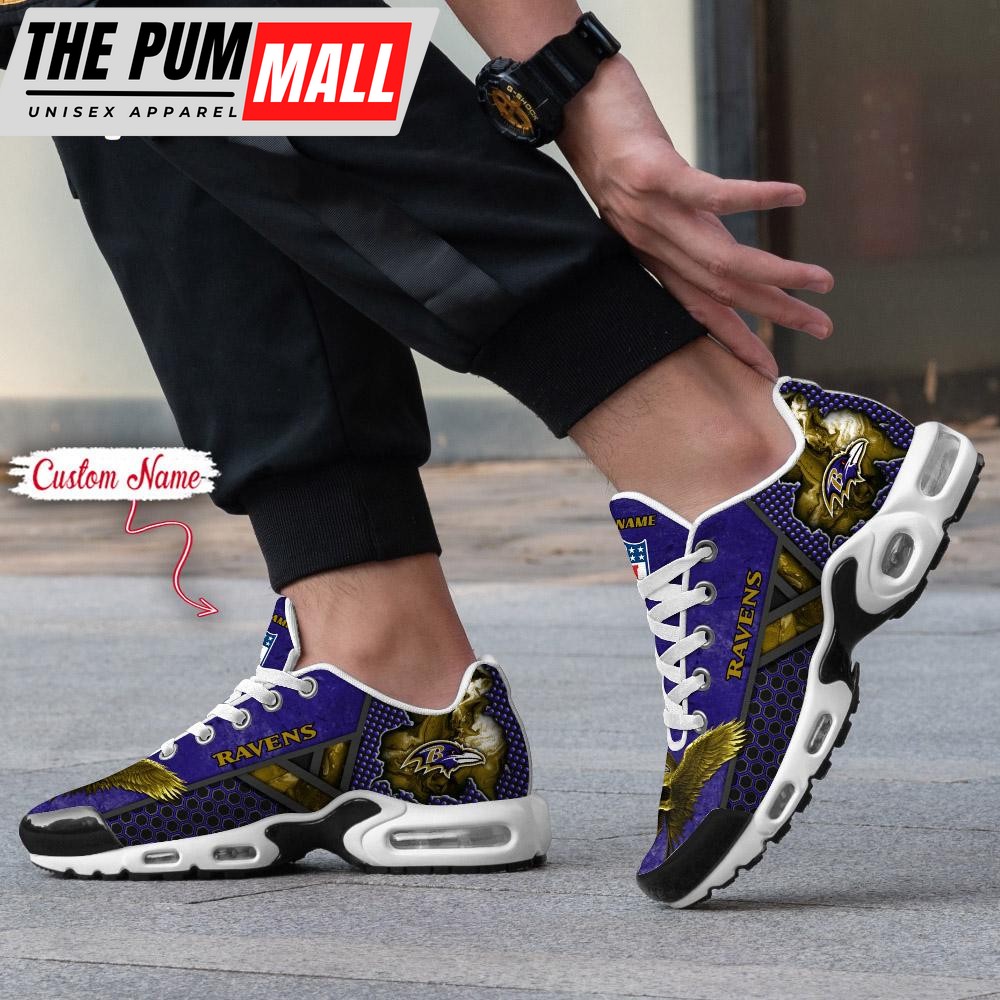 custom-name-nfl-baltimore-ravens-skull-air-max-plus-shoes-352oretc Custom Name NFL Baltimore Ravens Skull Air Max Plus Shoes