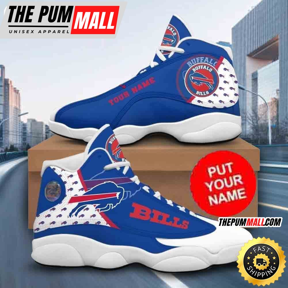 Custom Name NFL Buffalo Bills Air Jd 13 Shoes Printed Logo JD 13