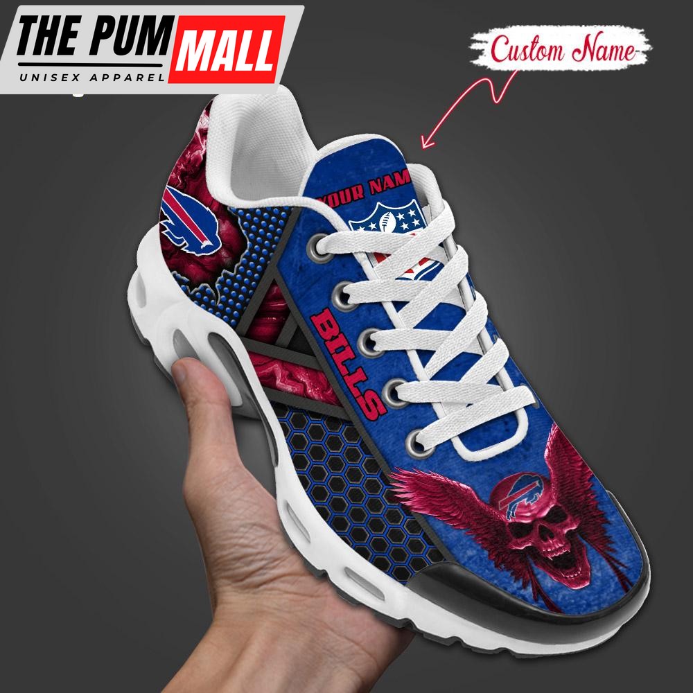 Custom Name NFL Buffalo Bills Skull Air Max Plus Shoes