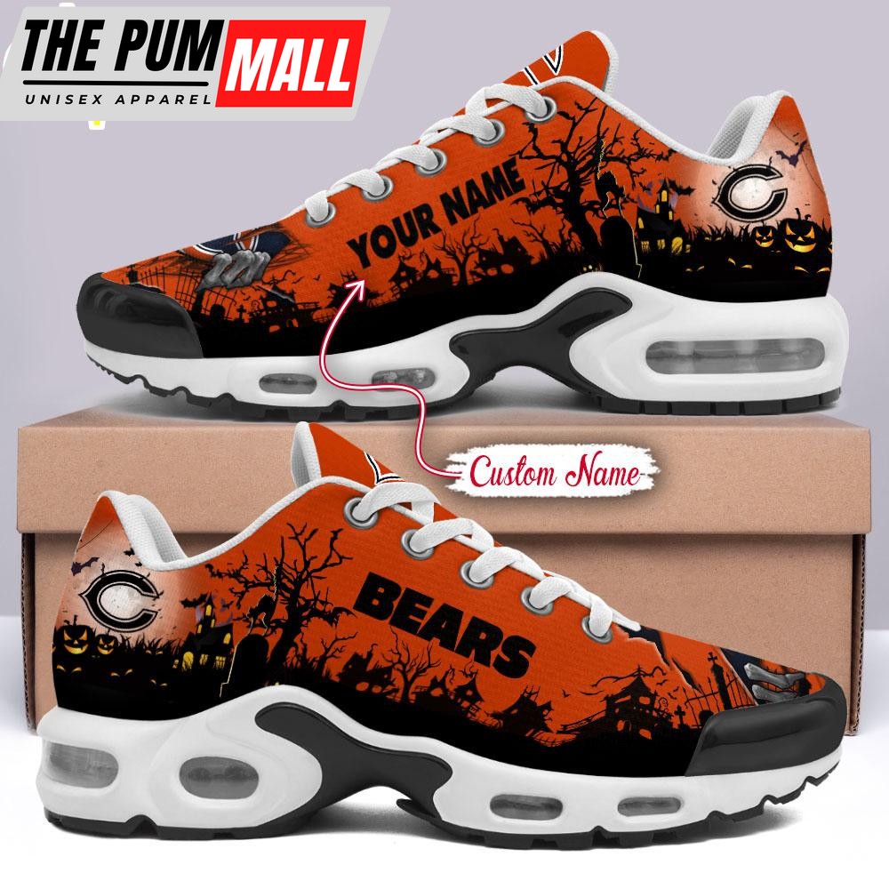 Custom Name NFL Chicago Bears Halloween Day Air Max Plus Shoes