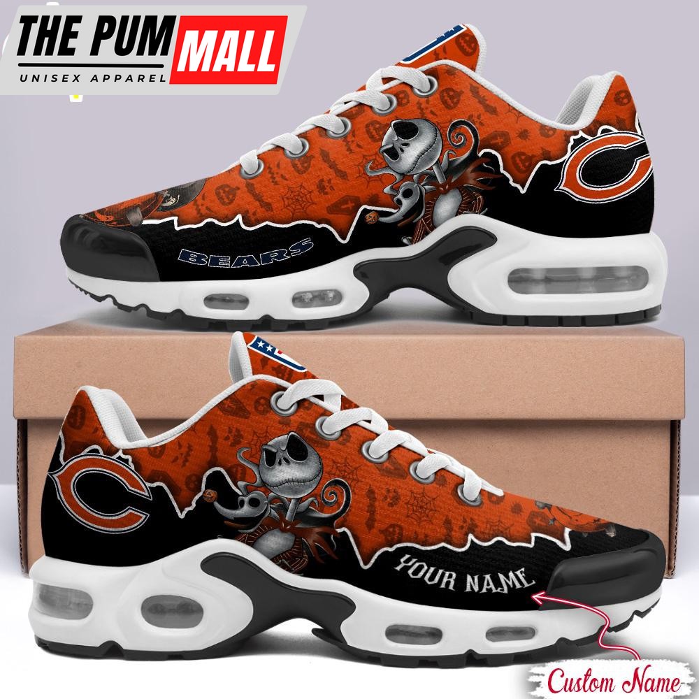 Custom Name NFL Chicago Bears Jack Skellington Air Max Plus Shoes