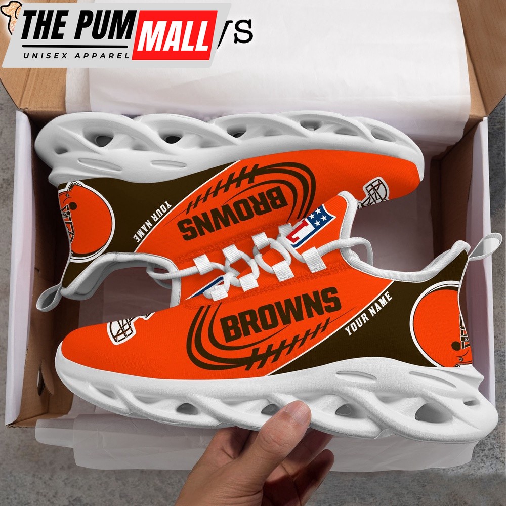Custom Name NFL Cleveland Browns Clunky Max Soul Shoes