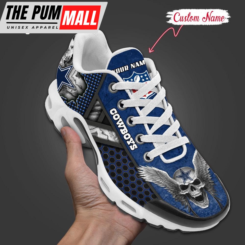 Custom Name NFL Dallas Cowboys Skull Air Max Plus Shoes