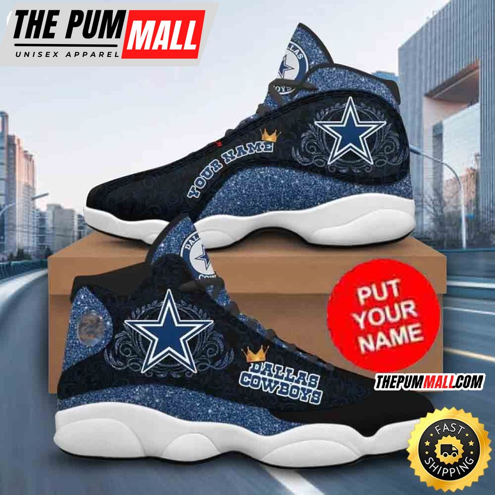 Custom Name NFL Dallas Cowboys Special Style Air Jd 13 Shoes Printed Logo JD 13