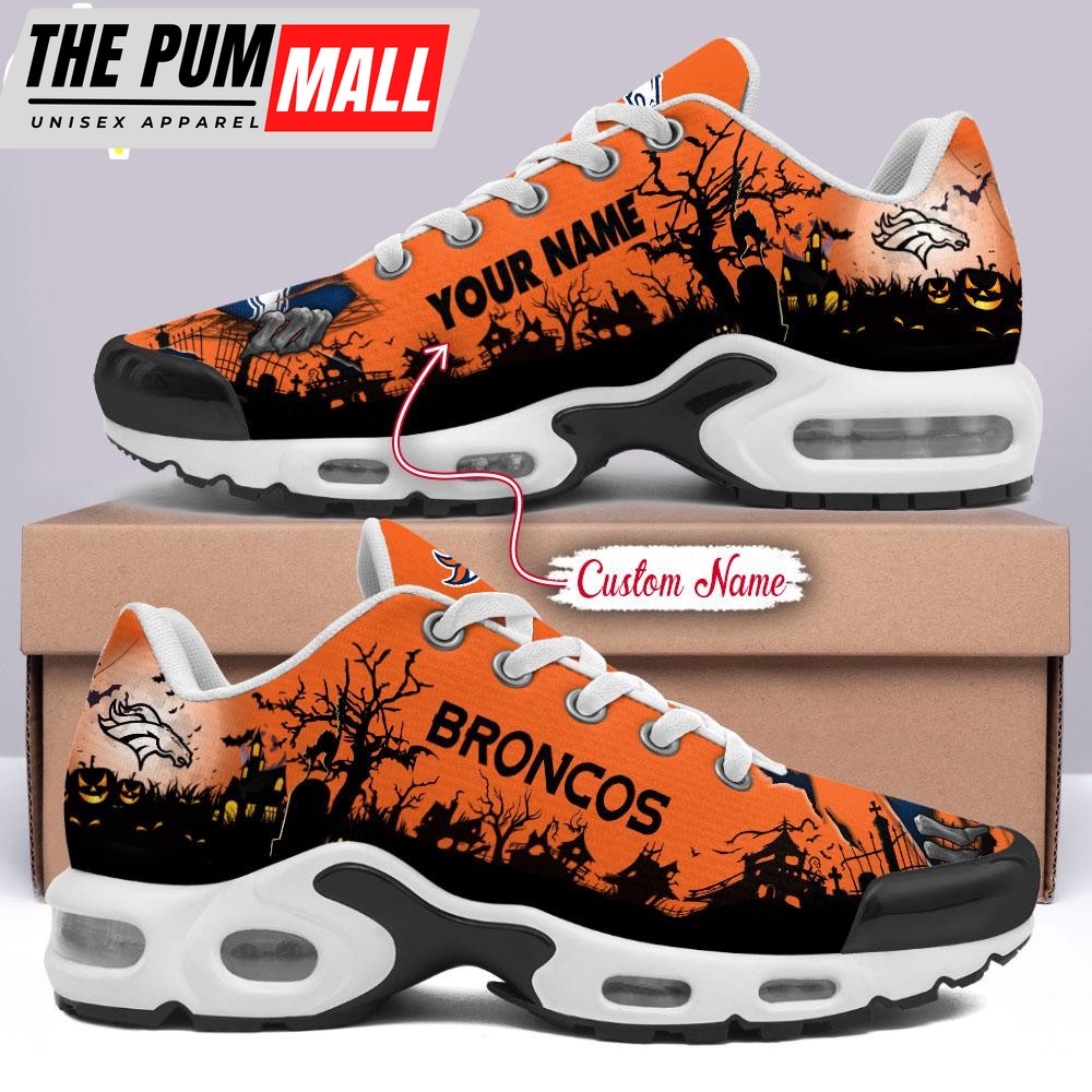 Custom Name NFL Denver Broncos Halloween Day Air Max Plus Shoes