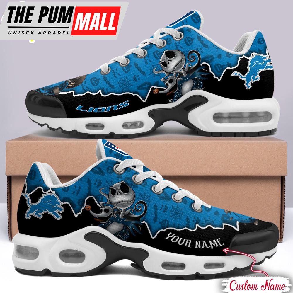 Custom Name NFL Detroit Lions Jack Skellington Air Max Plus Shoes