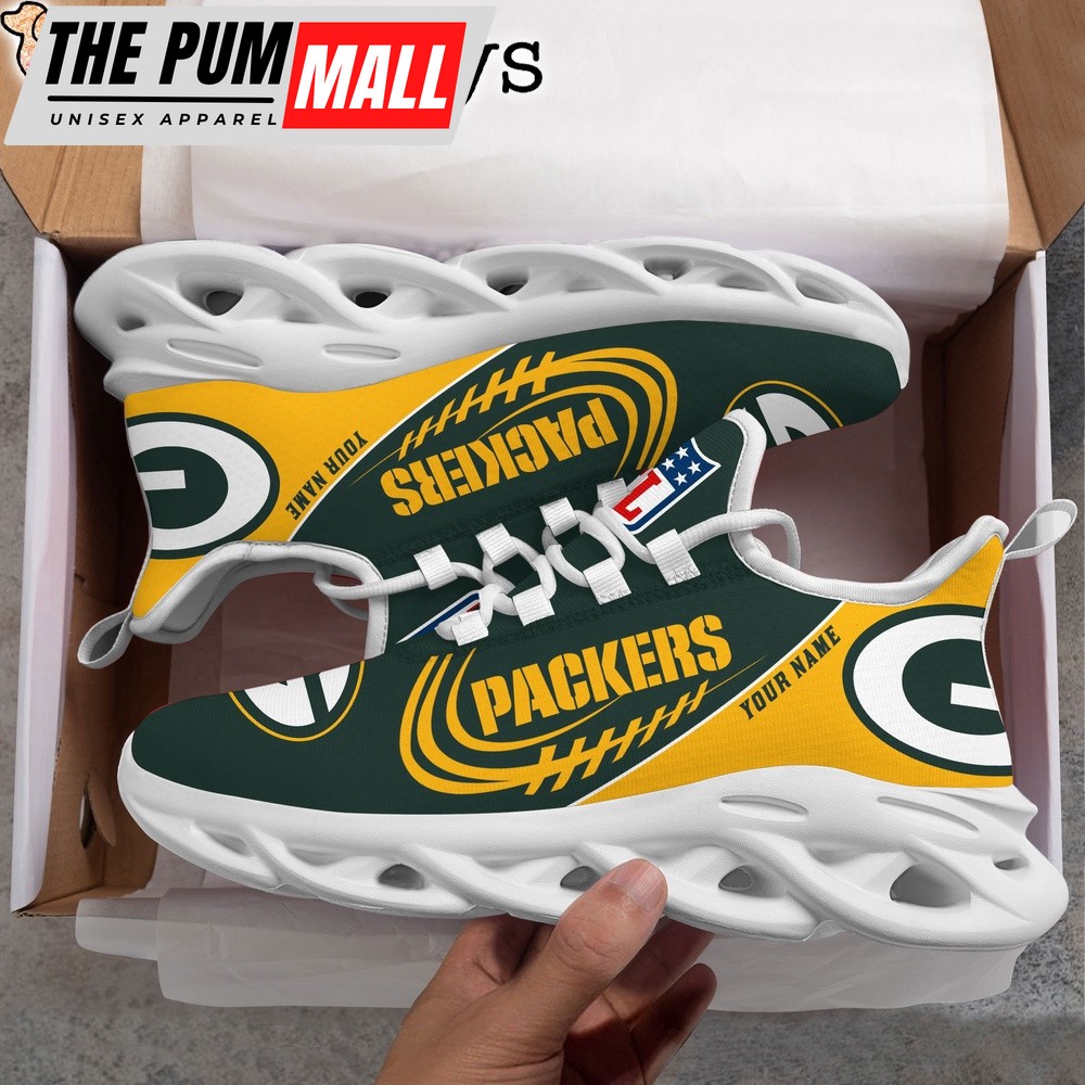 Custom Name NFL Green Bay Packers Clunky Max Soul Shoes