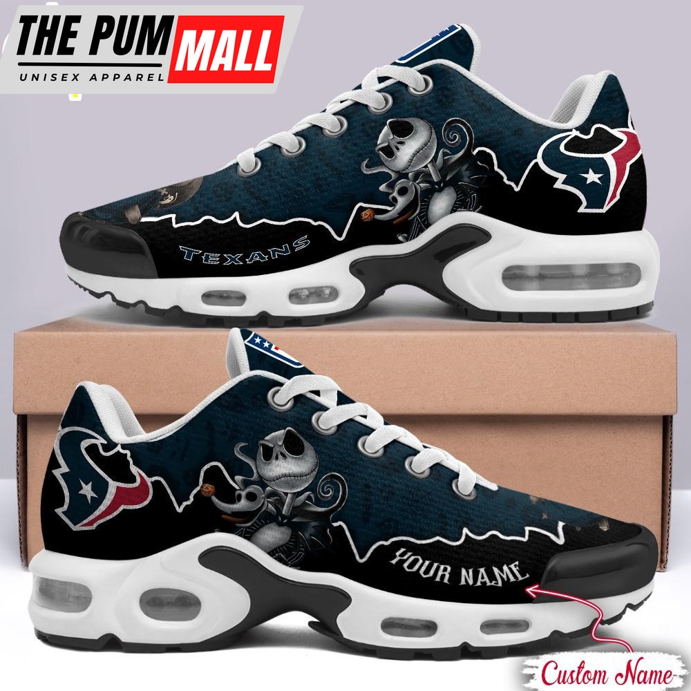 Custom Name NFL Houston Texans Jack Skellington Air Max Plus Shoes