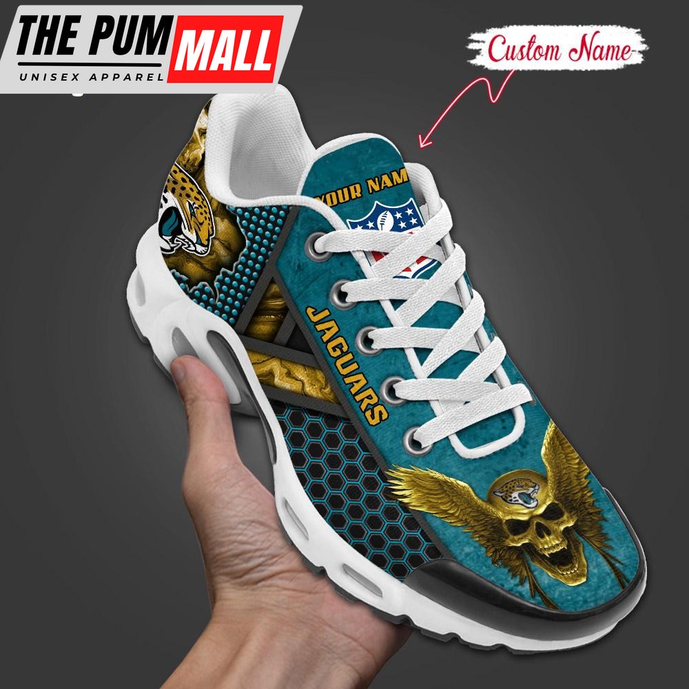 Custom Name NFL Jacksonville Jaguars Skull Air Max Plus Shoes