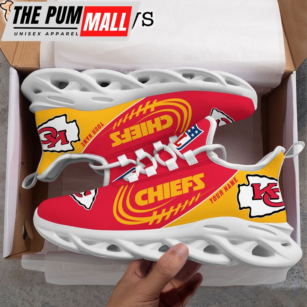 Custom Name NFL Kansas City Chiefs Clunky Max Soul Shoes
