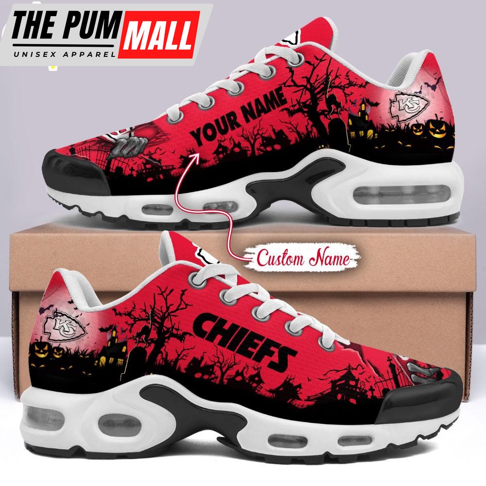 Custom Name NFL Kansas City Chiefs Halloween Day Air Max Plus Shoes