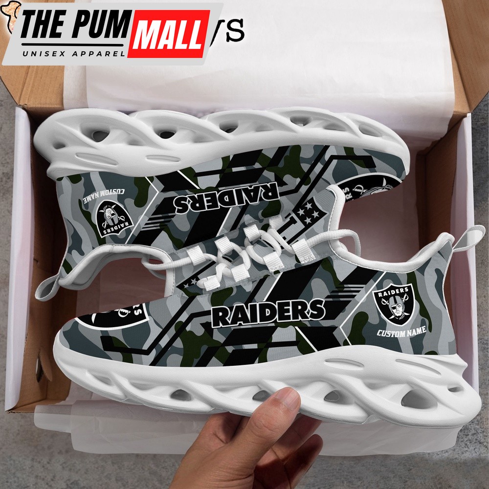 Custom Name NFL Las Vegas Raiders Clunky Max Soul Shoes