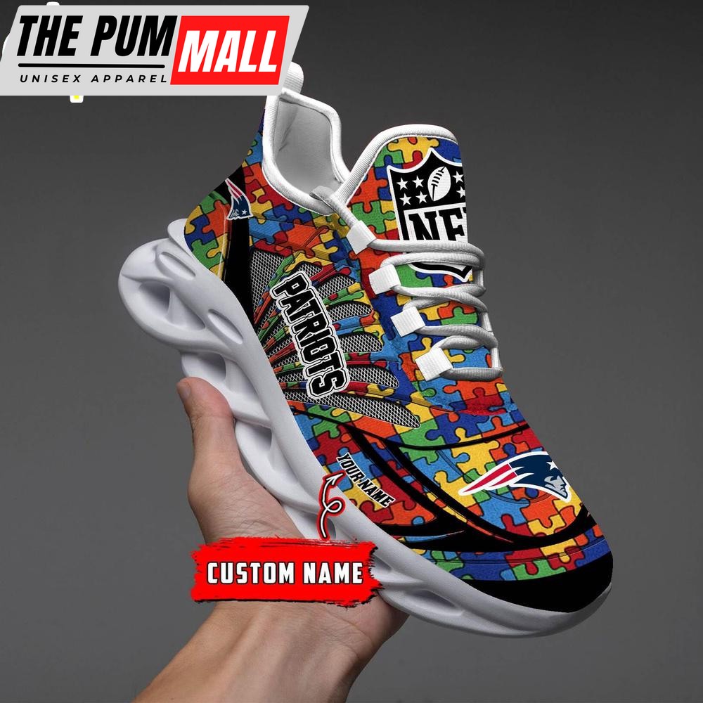 custom-name-nfl-new-england-patriots-autism-clunky-max-soul-shoes-xi034wwq Custom Name NFL New England Patriots Autism Clunky Max Soul Shoes