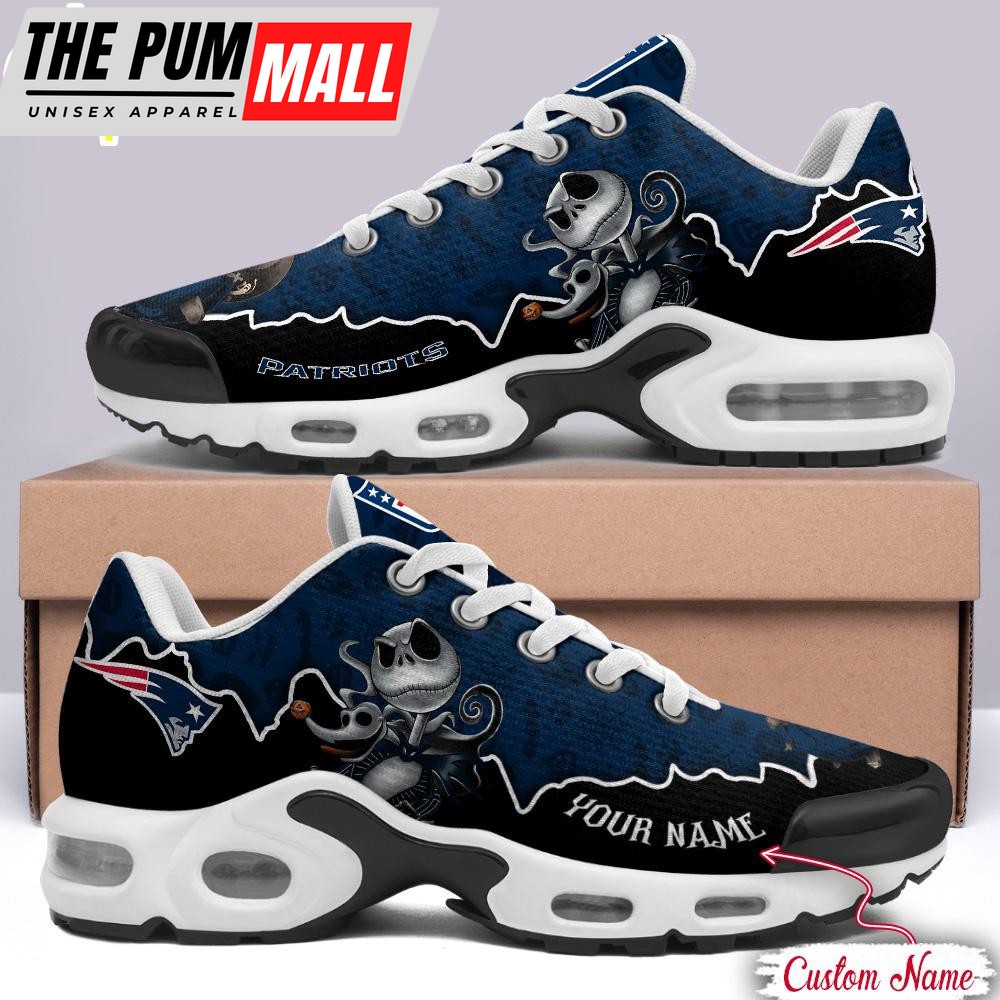 Custom Name NFL New England Patriots Jack Skellington Air Max Plus Shoes