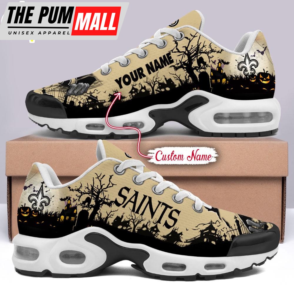 Custom Name NFL New Orleans Saints Halloween Day Air Max Plus Shoes
