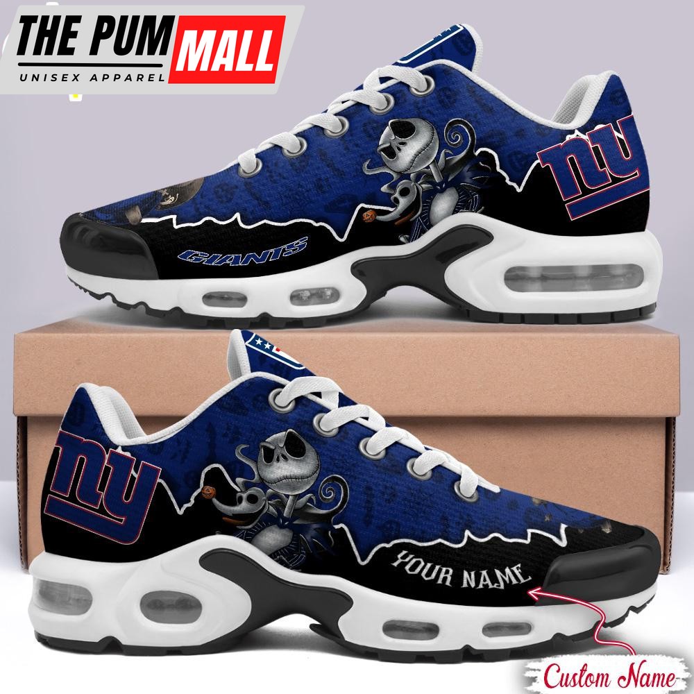 Custom Name NFL New York Giants Jack Skellington Air Max Plus Shoes