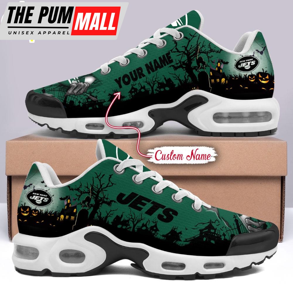 Custom Name NFL New York Jets Halloween Day Air Max Plus Shoes