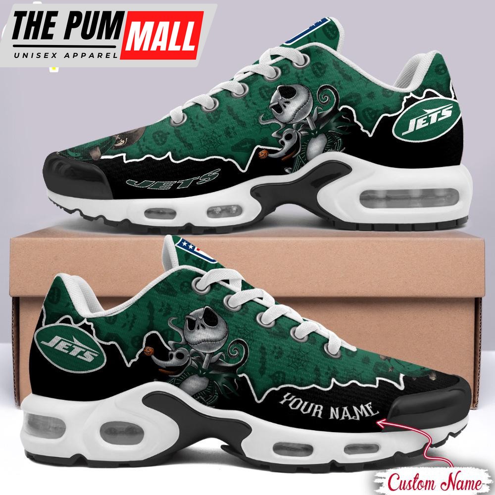 Custom Name NFL New York Jets Jack Skellington Air Max Plus Shoes
