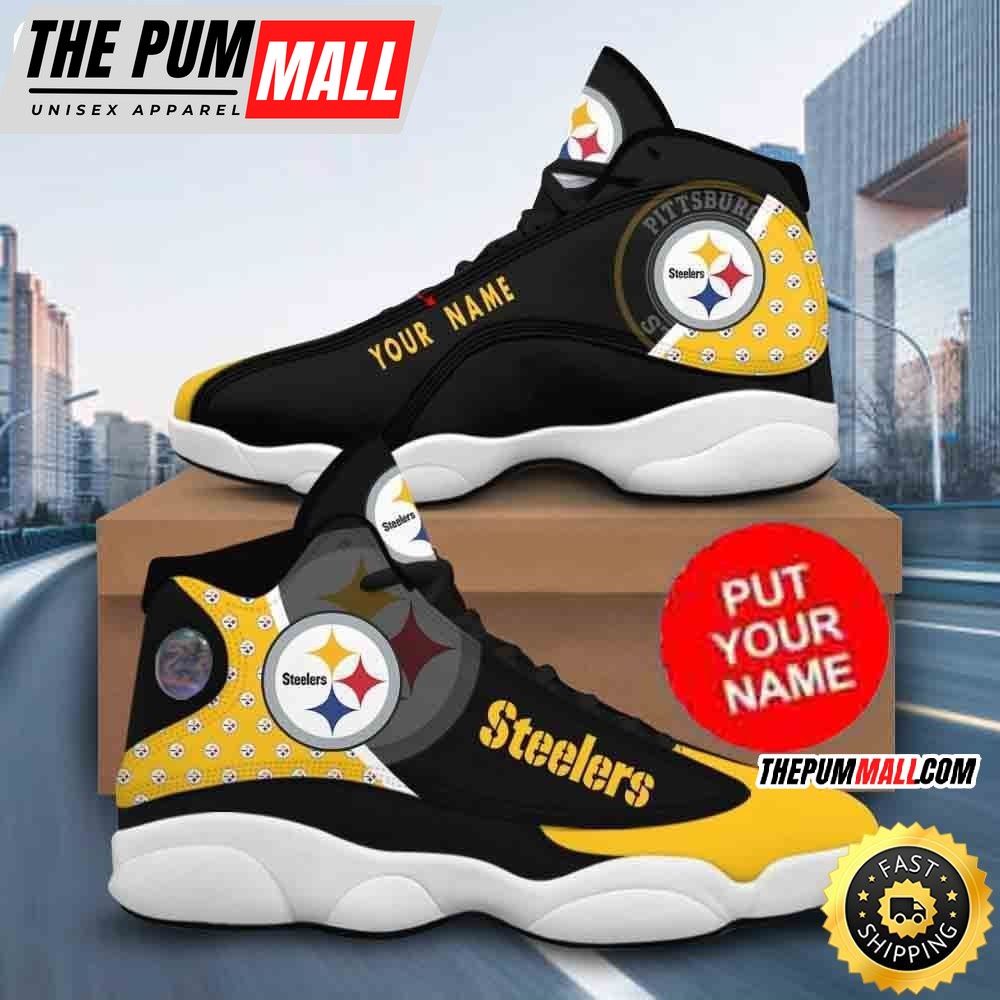Custom Name NFL Pittsburgh Steelers Air Jd 13 Shoes Printed Logo JD 13