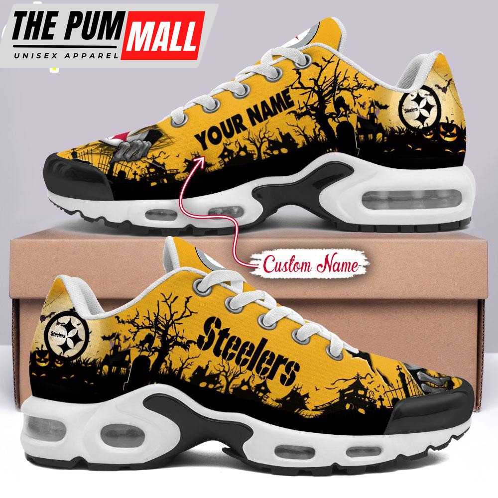 Custom Name NFL Pittsburgh Steelers Halloween Day Air Max Plus Shoes