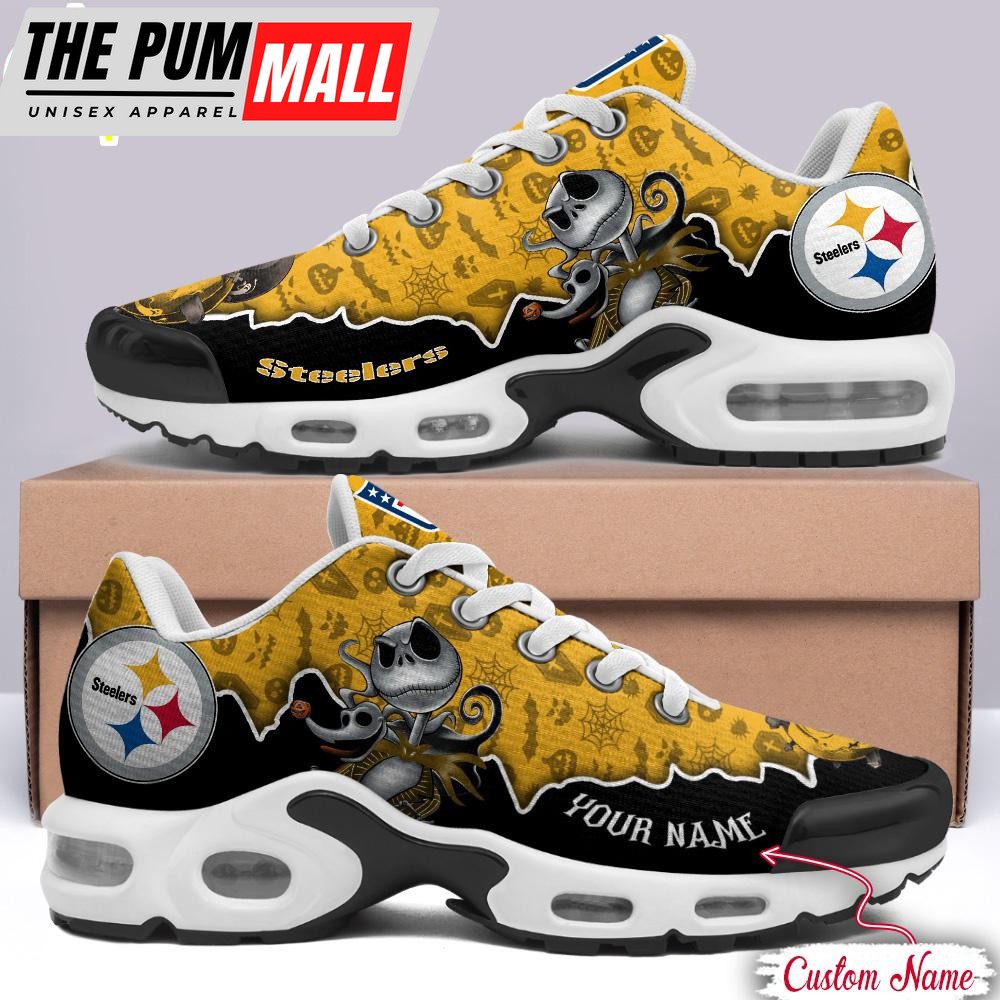 Custom Name NFL Pittsburgh Steelers Jack Skellington Air Max Plus Shoes