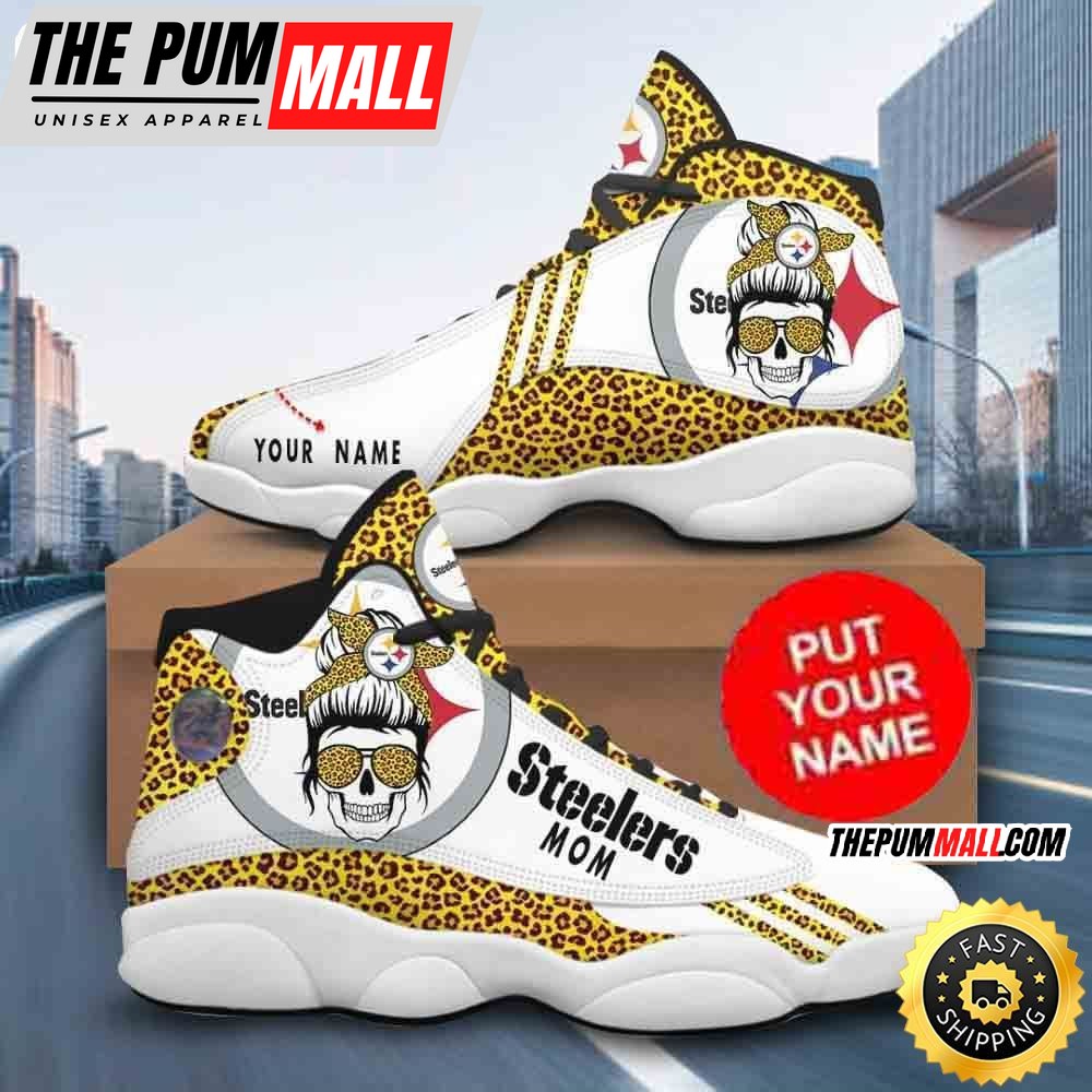 Custom Name NFL Pittsburgh Steelers Skull Girl Air Jd 13 Shoes Printed Logo JD 13