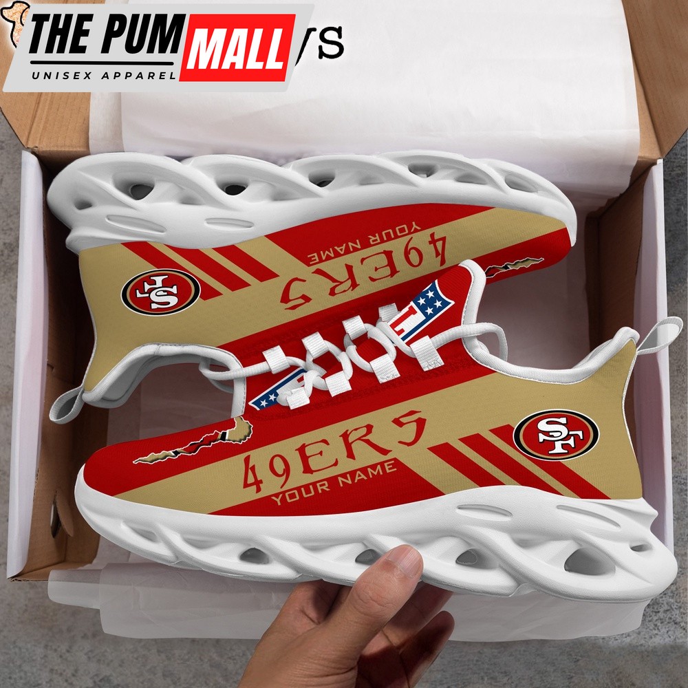 Custom Name NFL San Francisco 49ers Clunky Max Soul Shoes