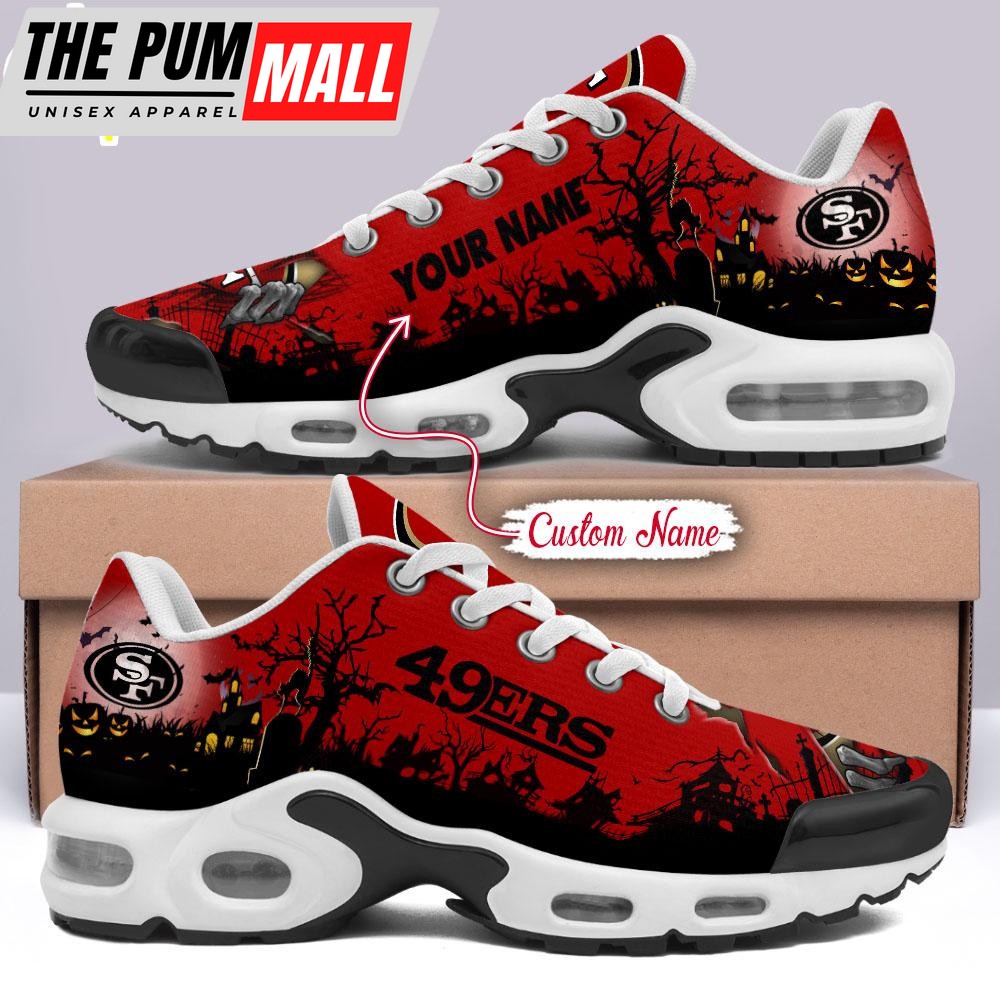 Custom Name NFL San Francisco 49ers Halloween Day Air Max Plus Shoes