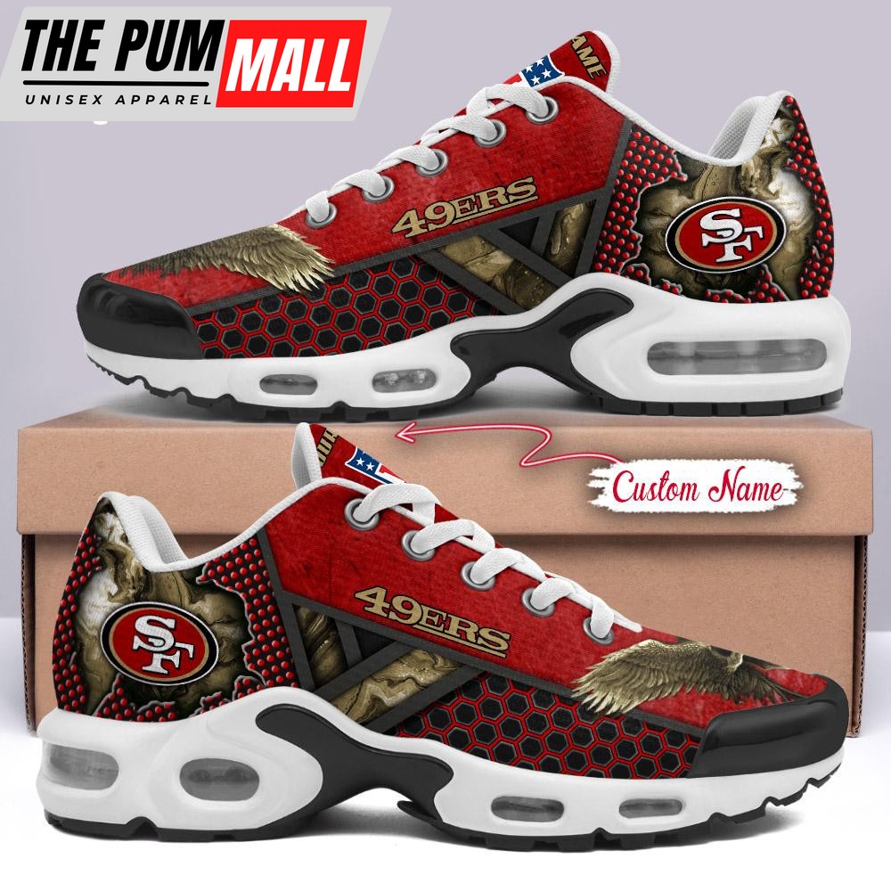 custom-name-nfl-san-francisco-49ers-skull-air-max-plus-shoes-971giy71 Custom Name NFL San Francisco 49ers Skull Air Max Plus Shoes