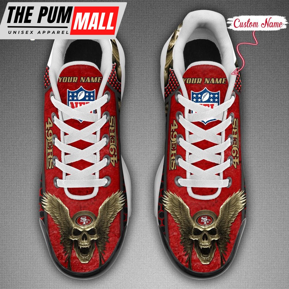 custom-name-nfl-san-francisco-49ers-skull-air-max-plus-shoes-971giy71 Custom Name NFL San Francisco 49ers Skull Air Max Plus Shoes