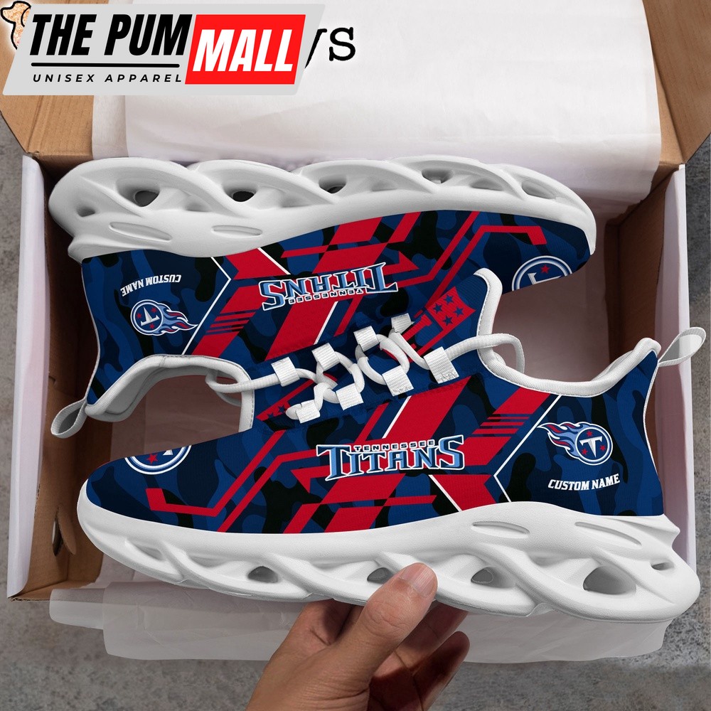 Custom Name NFL Tennessee Titans Clunky Max Soul Shoes