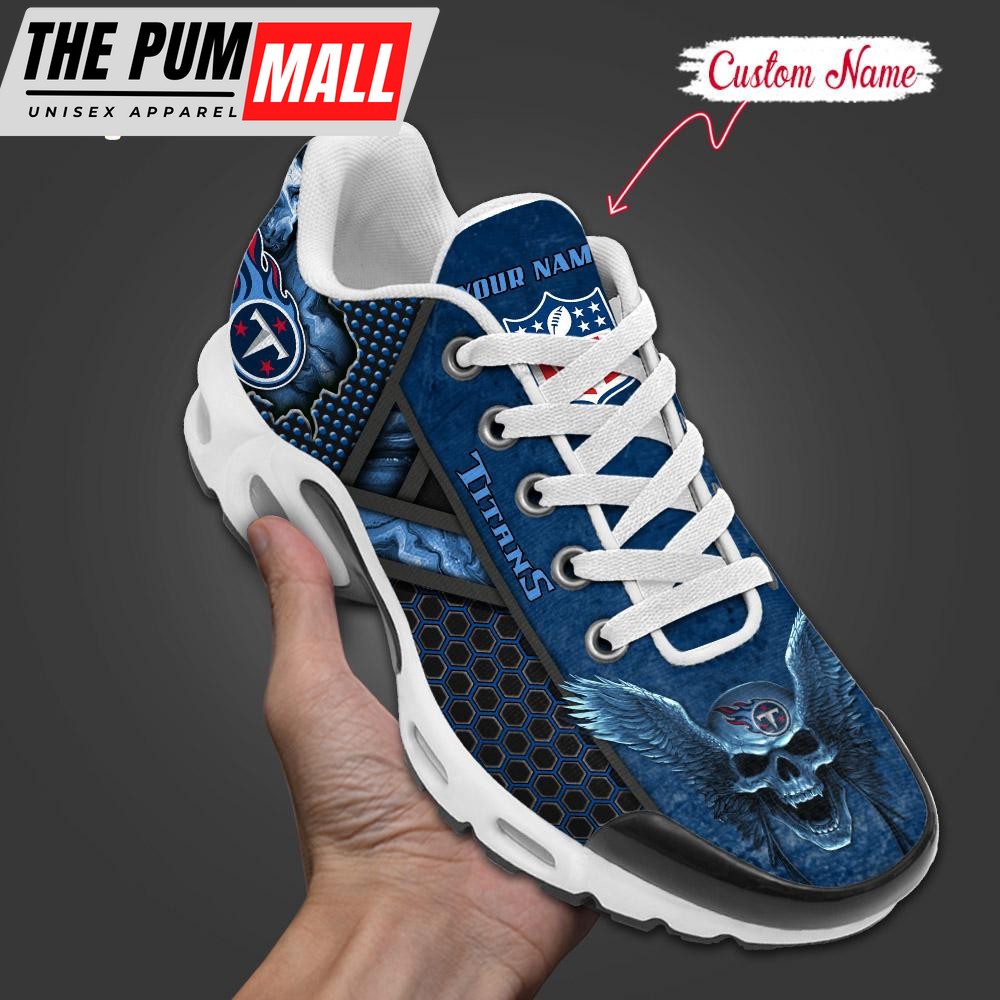Custom Name NFL Tennessee Titans Skull Air Max Plus Shoes