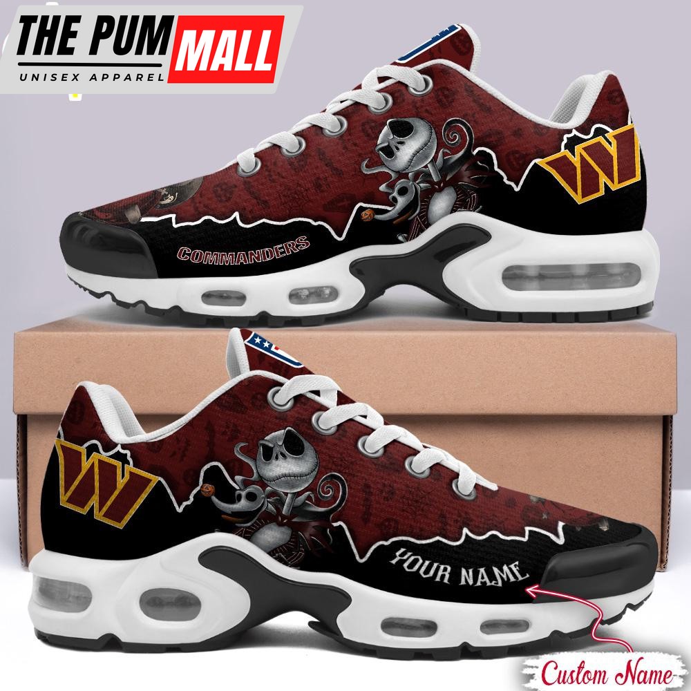Custom Name NFL Washington Commanders Jack Skellington Air Max Plus Shoes