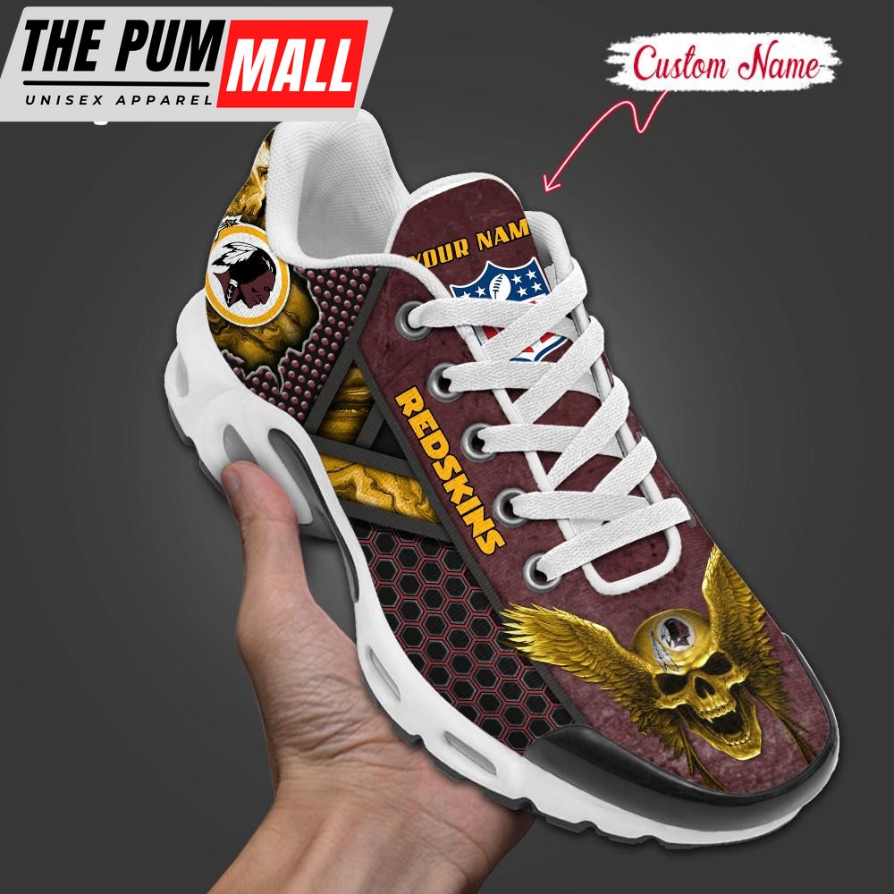 Custom Name NFL Washington Redskins Skull Air Max Plus Shoes
