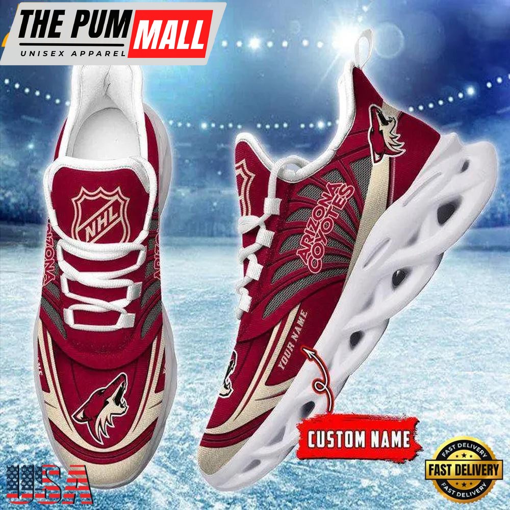 Custom Name NHL Arizona Coyotes New Design Max Soul Shoes, Running Sneakers Shoes