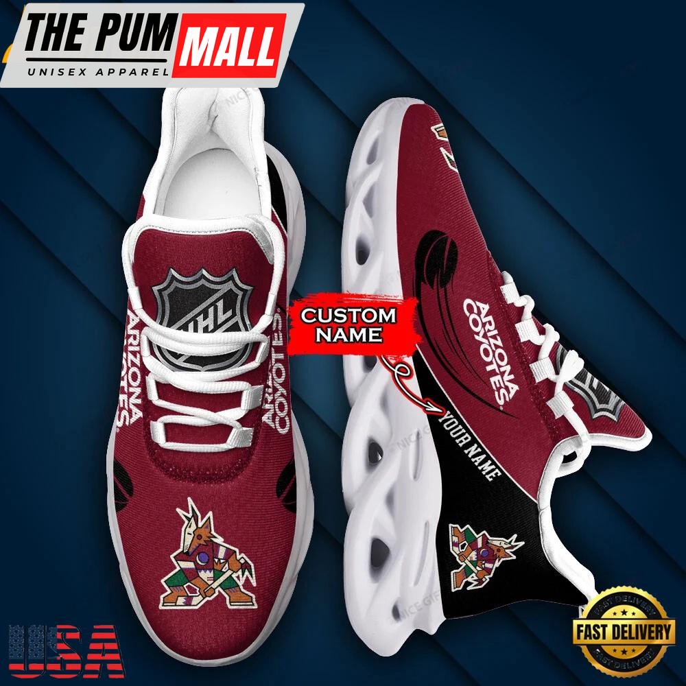 Custom Name NHL Arizona Coyotes Sport Max Soul Shoes
