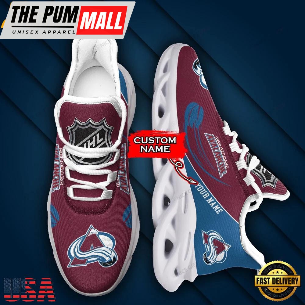 Custom Name NHL Colorado Avalanche Team Sport Max Soul Shoes