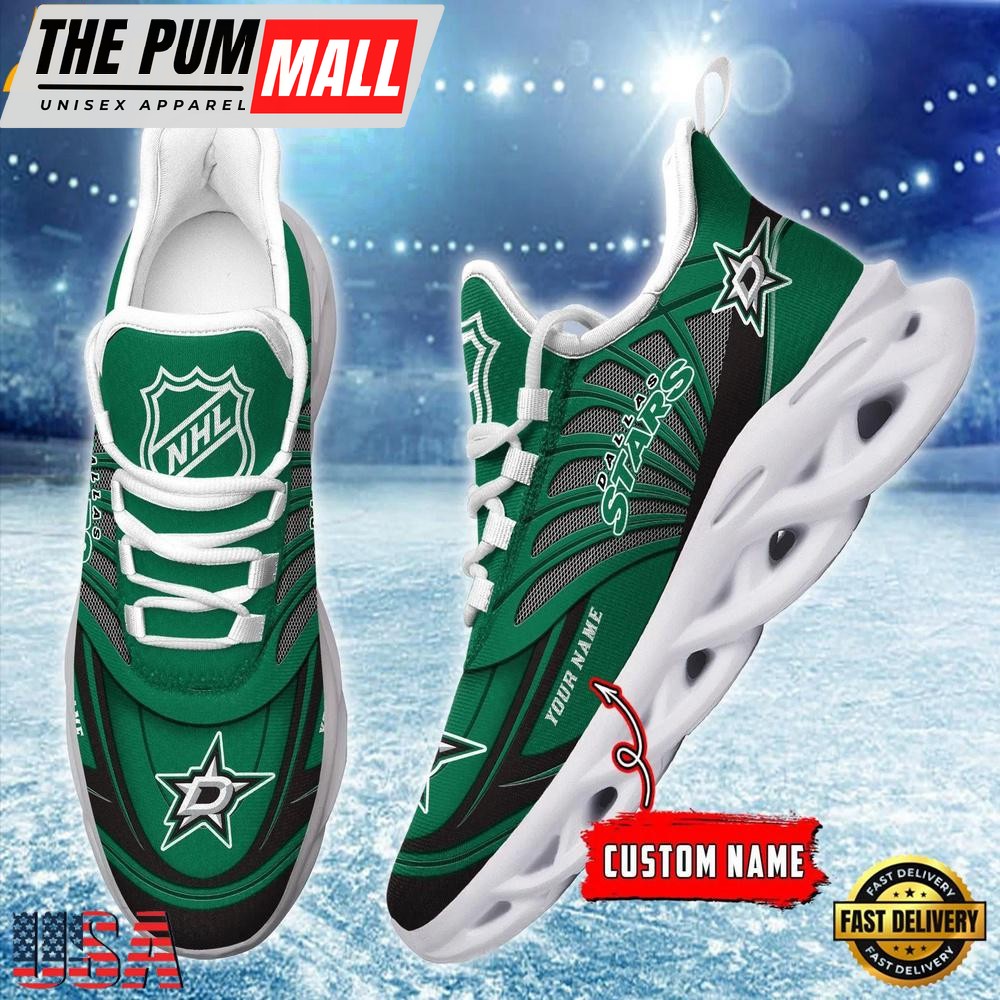 Custom Name NHL Dallas Stars New Design Max Soul Shoes, Running Sneakers Shoes