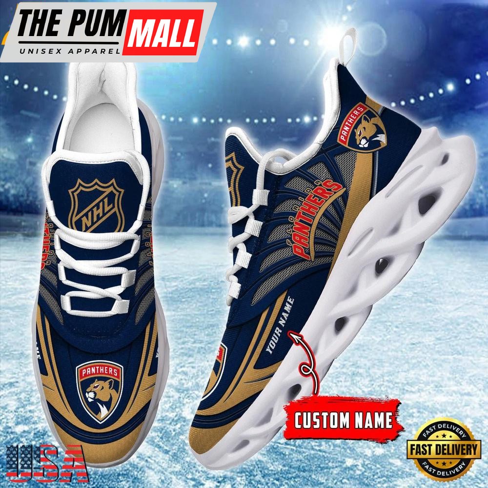 Custom Name NHL Florida Panthers New Design Max Soul Shoes, Running Sneakers Shoes