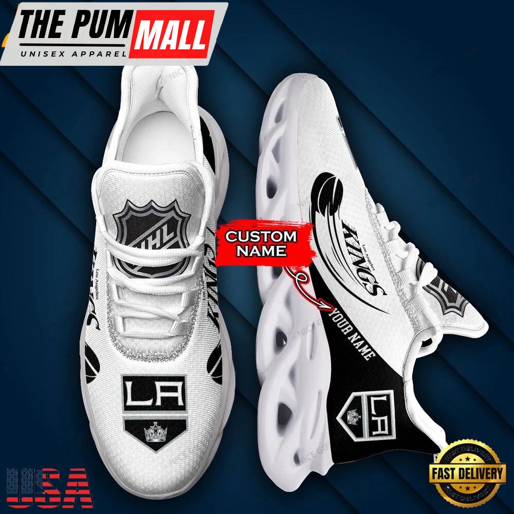 Custom Name NHL Los Angeles Kings Team Sport Max Soul Shoes