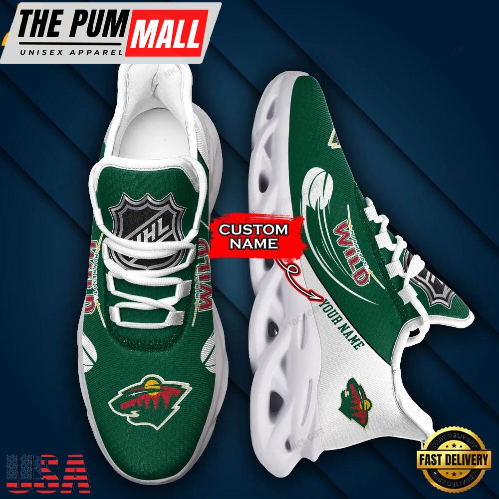Custom Name NHL Minnesota Wild Team Sport Max Soul Shoes