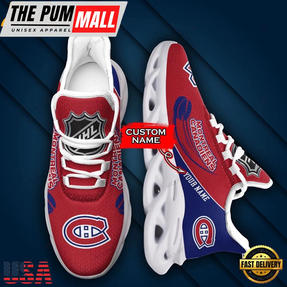 Custom Name NHL Montreal Canadiens Team Sport Max Soul Shoes