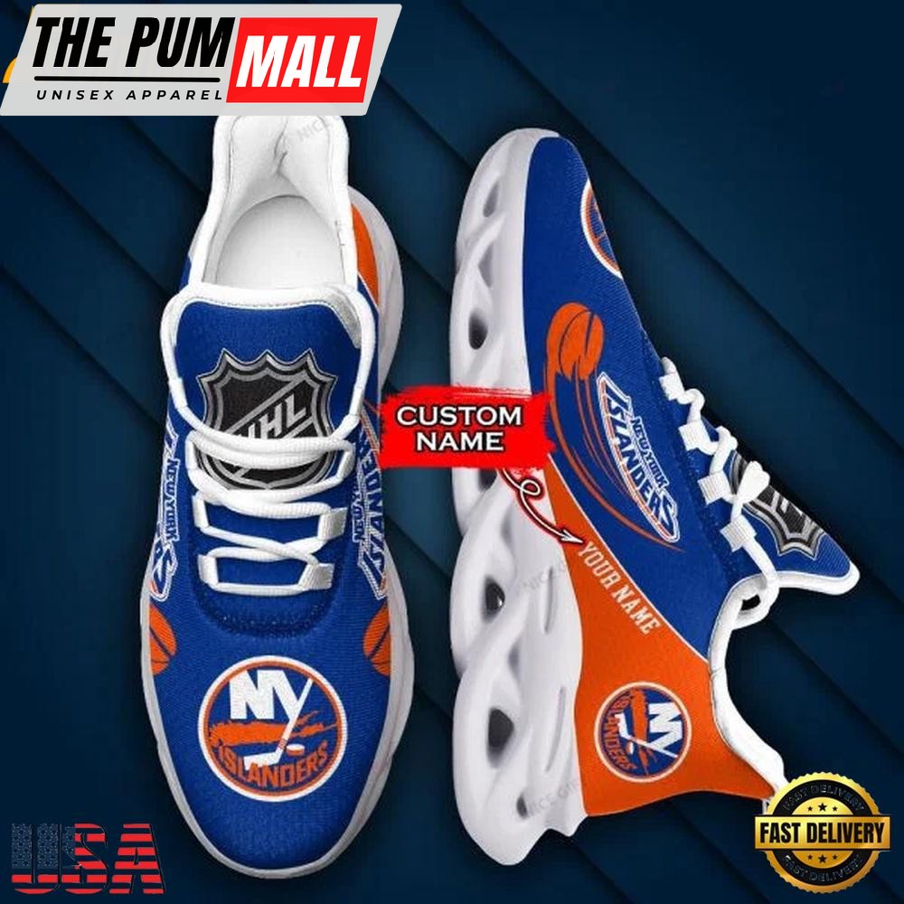 Custom Name NHL New York Islanders Team Sport Max Soul Shoes