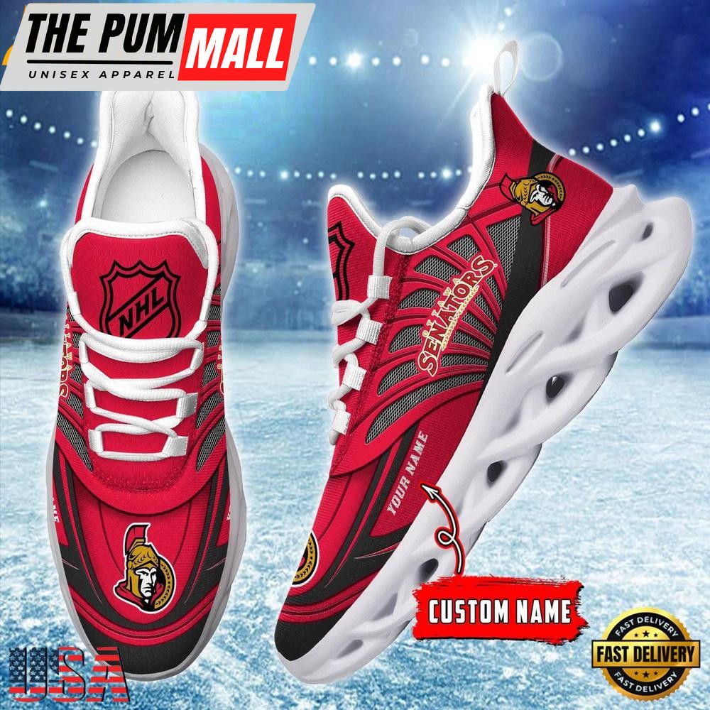 Custom Name NHL Ottawa Senators New Design Max Soul Shoes, Running Sneakers Shoes