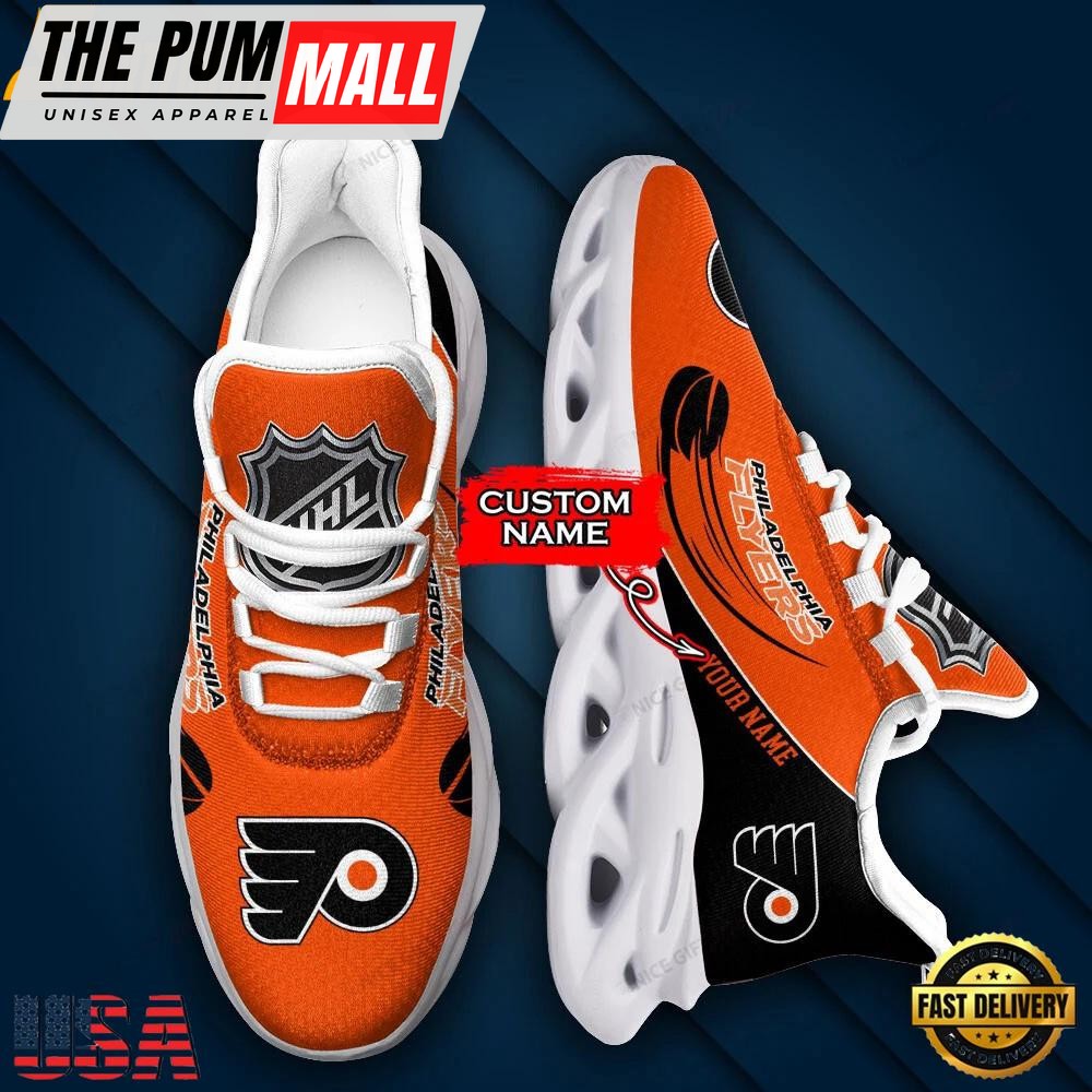 Custom Name NHL Philadelphia Flyers Team Sport Max Soul Shoes