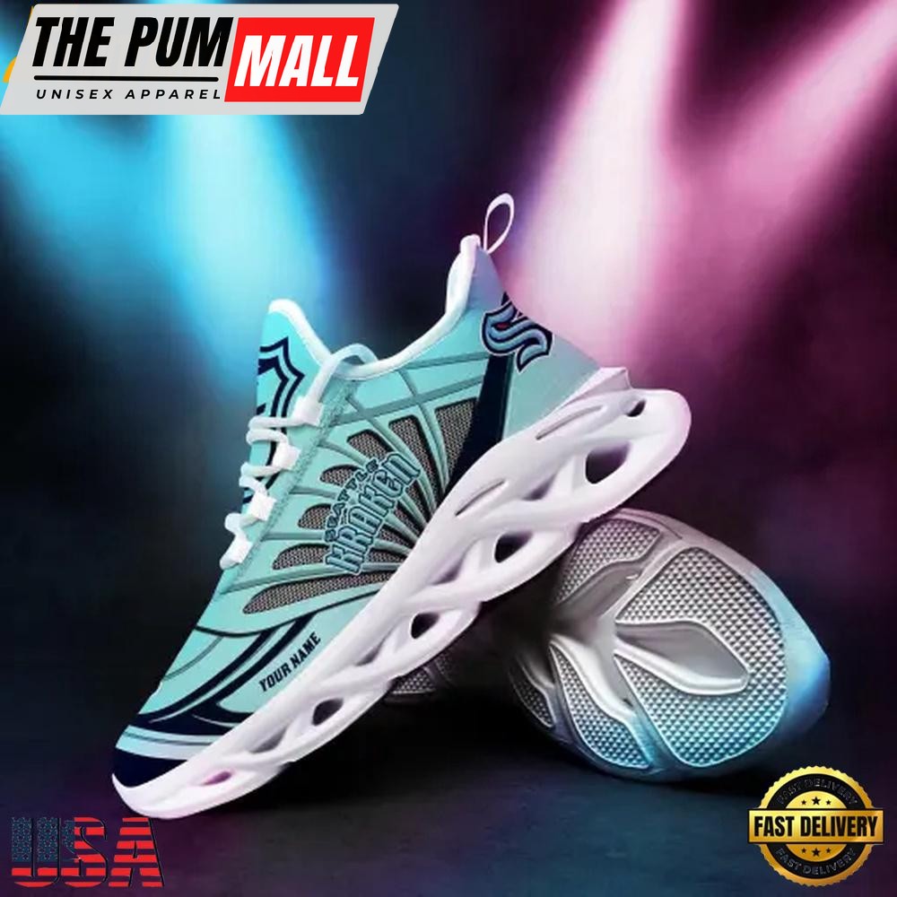 Custom Name NHL Seattle Kraken New Design Max Soul Shoes, Running Sneakers Shoes