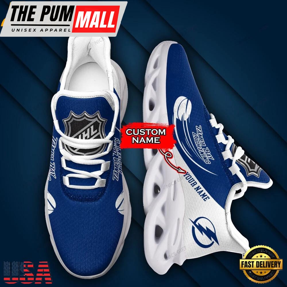Custom Name NHL Tampa Bay Lightning Team Sport Max Soul Shoes