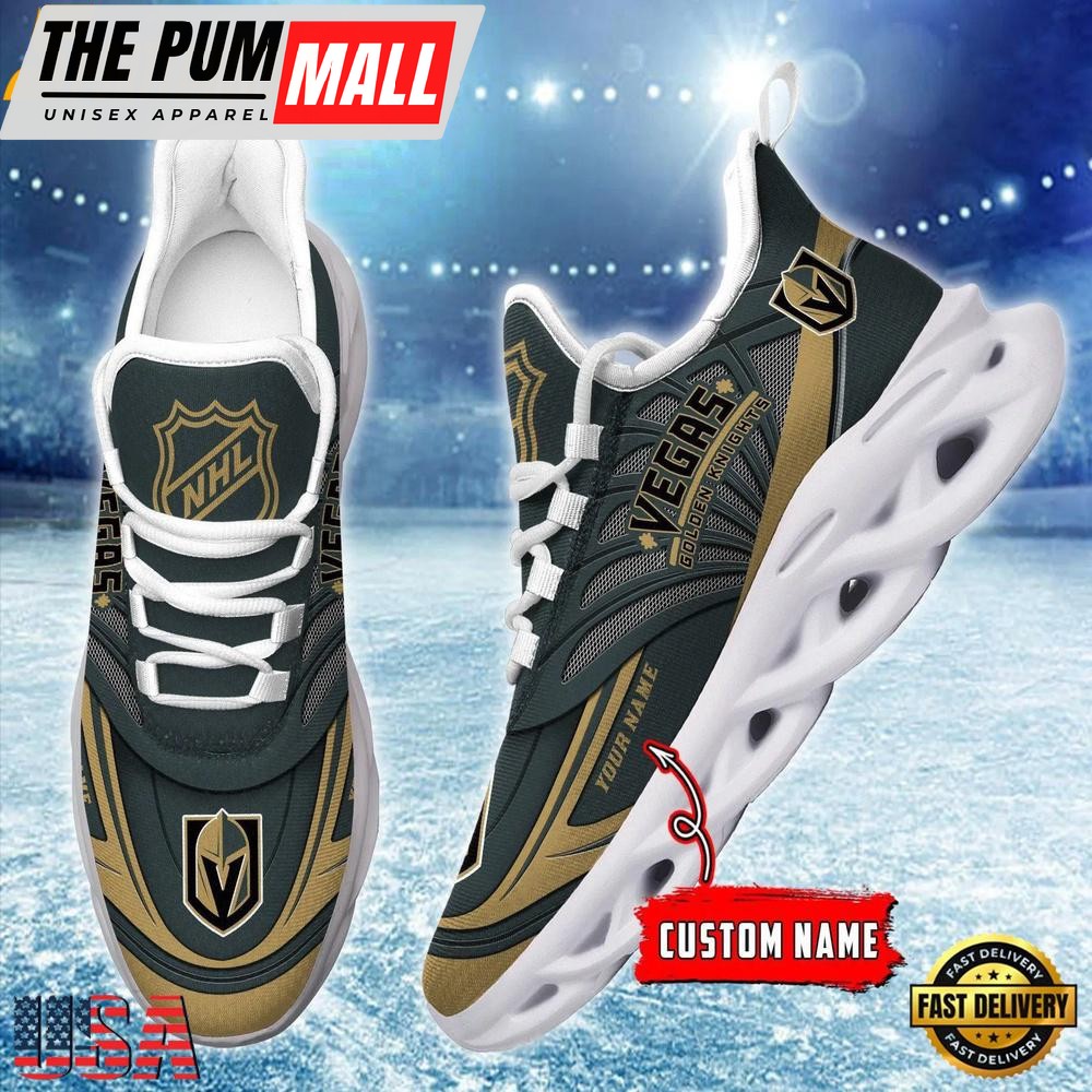 Custom Name NHL Vegas Golden Knights New Design Max Soul Shoes, Running Sneakers Shoes